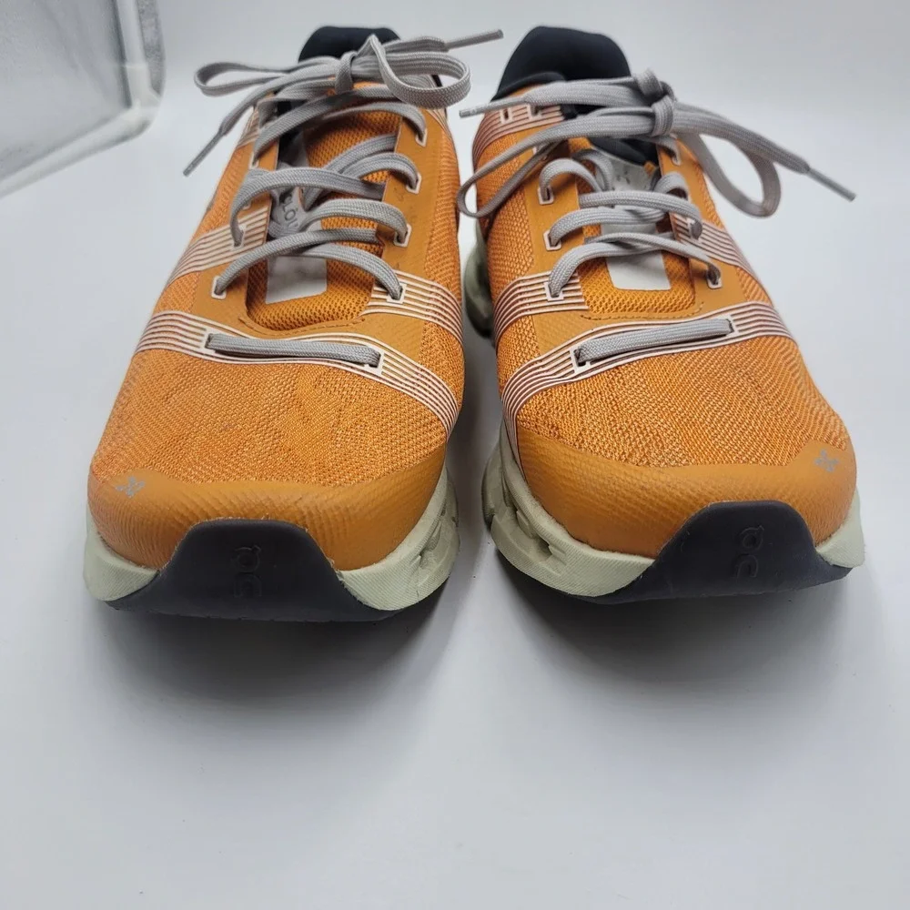 On Cloud Cloudgo Mens Running Shoes Orange Grey CloudTec Sneakers Size 8 Active